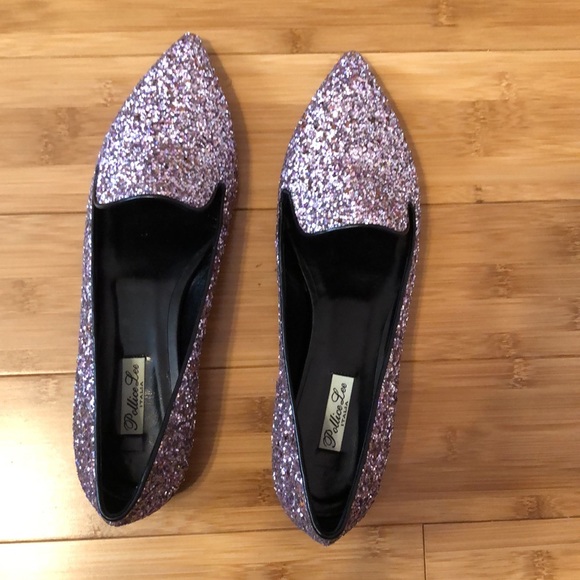 NEW POLLICE LEE BEATRICE SLIPPERS Light Pink Glitter Size 39.5 - Picture 4 of 8